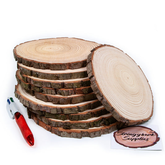 12 - 14 cm Wood slices (Pack of 10)