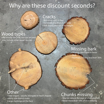 Discount Large Wood Slice Seconds (Pack of 10)