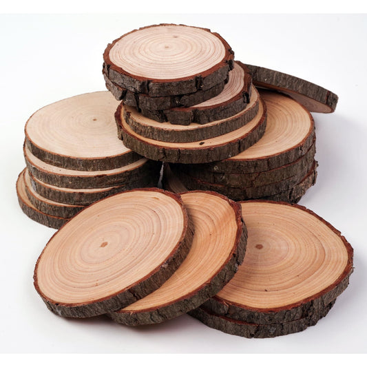 1 Set of Natural Wood Slices Unfinished Round Wood Slices for Slabs Crafts  Making 