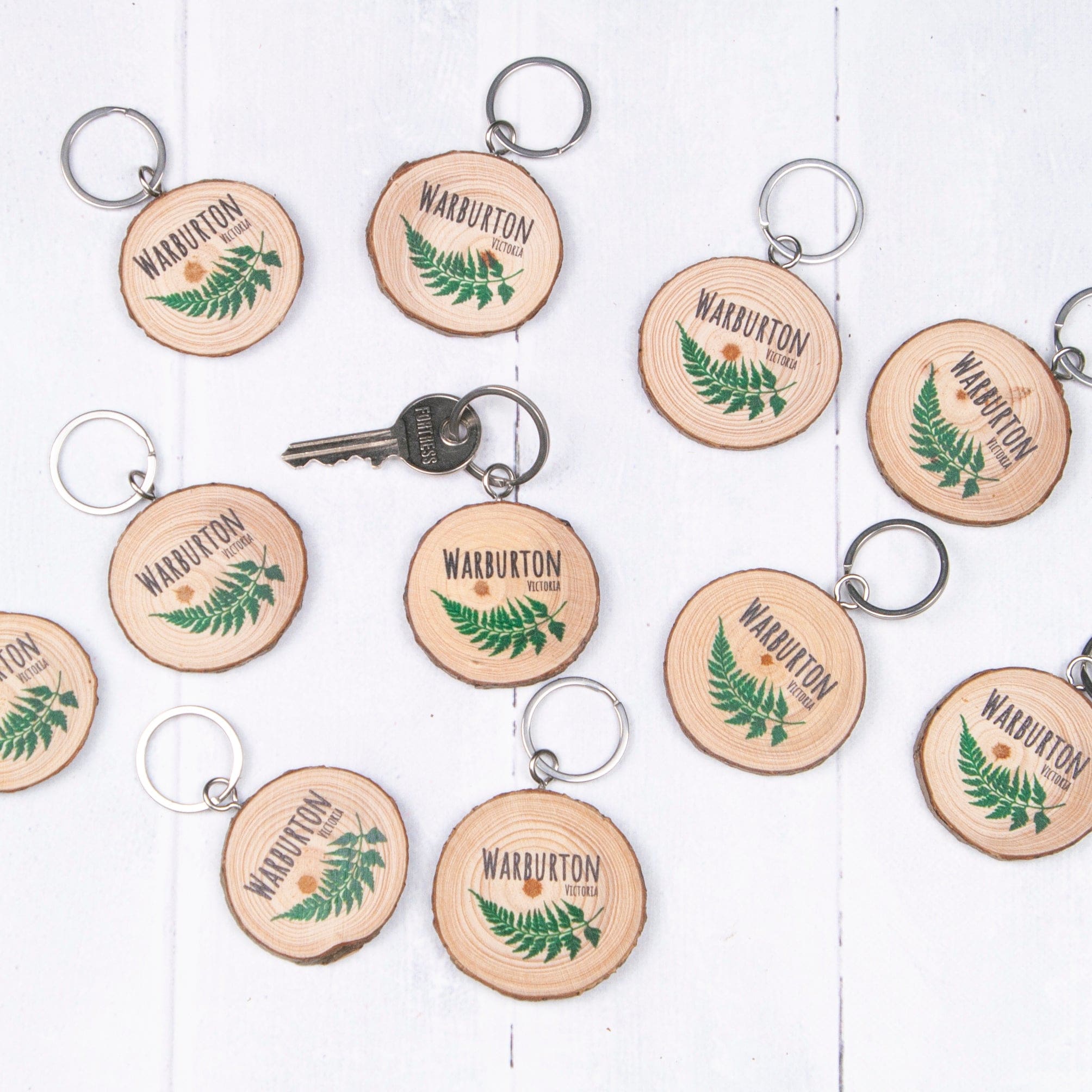 Promotional sale wooden keyrings